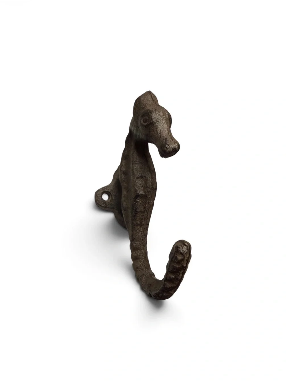 4 Seahorse Wall Hook - Brown Cast Iron Decorative Hook. nwt.